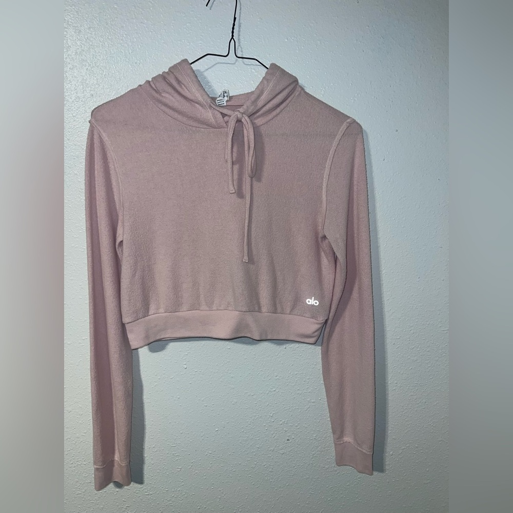 ALO Yoga Blush Cropped Hoodie - Picture 2 of 4